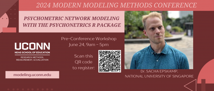 Dr. Sacha Epskamp will present the 2024 Modern Modeling Methods Pre-Conference Workshop!