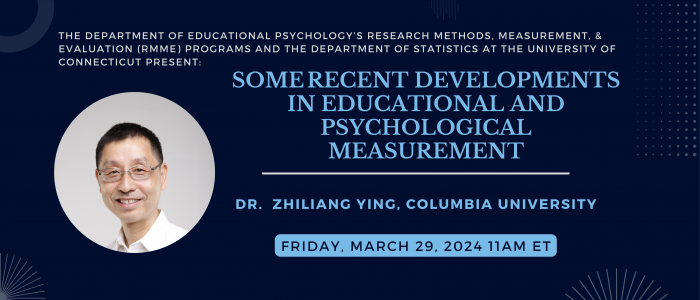 Dr. Zhiliang Ying presents an RMME/STAT Colloquium on March 29, at 11am ET