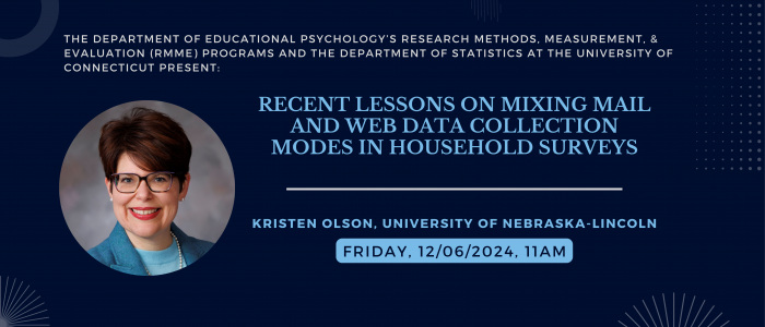 Dr. Kristen Olson presents an RMME/STAT Colloquium on December 6, at 11am ET