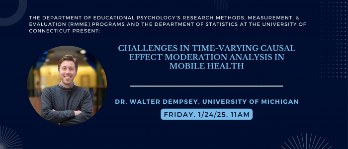 Dr. Walter Dempsey presents an RMME/STAT Colloquium on January 24, at 11am ET